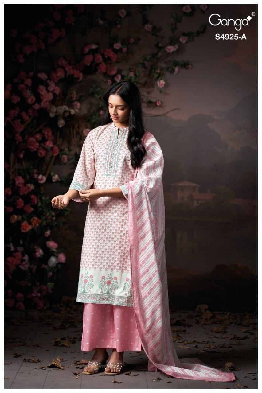 DHRISHA 4925 Series By Ganga Fashion Beautiful Festive Suits Stylish Colorful Fancy Casual Wear & Ethnic Wear PREMIUM COTTON Print Dresses At Wholesale Price